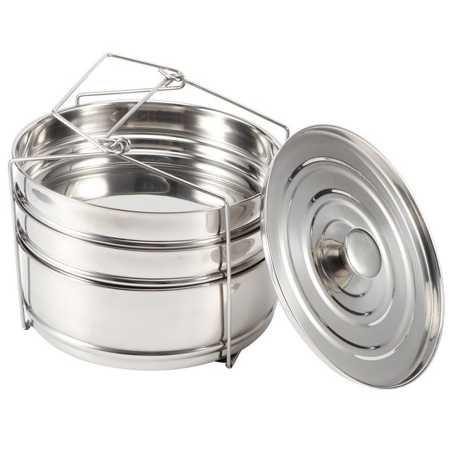 Steamer Basket, Sturdy Safe Stackable Steamer Pot, Stainless-Steel for Vegetables Rice