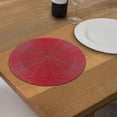 thumbnail image 3 of Placemat Rond Des Perles De Noël Rouge - Ensemble De 4, 3 of 4