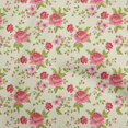 thumbnail image 1 of oneOone Polyester Spandex Pink Fabric Florals Craft Projects Decor Fabric Printed By The Yard 56 Inch Wide, 1 of 4