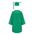thumbnail image 2 of TTAO Kids Unisex Graduation Gown Robe Cap V Neck Set with 2025 Badge Tassel for School Graduation Green 21, 2 of 7