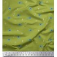 thumbnail image 1 of Soimoi Green Silk Fabric Triangle & Star Print Fabric by Yard 42 Inch Wide, 1 of 5