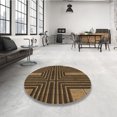 thumbnail image 4 of Ahgly Company Tapis Rectangulaire d'Intérieur Lavable en Machine Transitionnel Brun Clair, 5 Pieds x 7 Pieds, 4 of 7