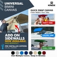 thumbnail image 4 of KNOX Toile de Remplacement Universelle à 3 Nœuds pour Toit de Bimini, Toile de Toit de Bimini Seulement avec Botte de Rangement à Glissière, Qualité Marine 600D, Imperméable, Pare-Soleil Anti-Décoloration pour Bateau, Sans Cadre, 54-60 Pouces L, Sable, 4 of 7