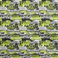 thumbnail image 1 of oneOone Polyester Spandex Green Fabric Writing Font Craft Projects Decor Fabric Printed By The Yard 56 Inch Wide, 1 of 4