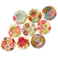 thumbnail image 4 of Hilitand Color-Painted Printing Colorful Buttons Natural Wood 30mm Wooden Buttons Wide-Sided Pants Backpack For Home Clothes, 4 of 8