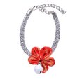 thumbnail image 2 of CBFFDC Pet Flower Bell Decor Necklace Luxury Rhinestone Pet Necklace Flower Bell Decor Adjustable Length Cat Puppy Accessories, 2 of 6
