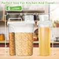 thumbnail image 2 of Viretec Contenant de Rangement pour Riz, Distributeur Hermétique pour Aliments Secs de 5 à 10 Lb, Boîte pour Nourriture pour Chien et Chat, Bac d'Organisation de Cuisine et de Garde-Manger en Plastique Transparent Sans BPA pour Gruau, Céréales, Pâtes, Farine Blanc, 2 of 7