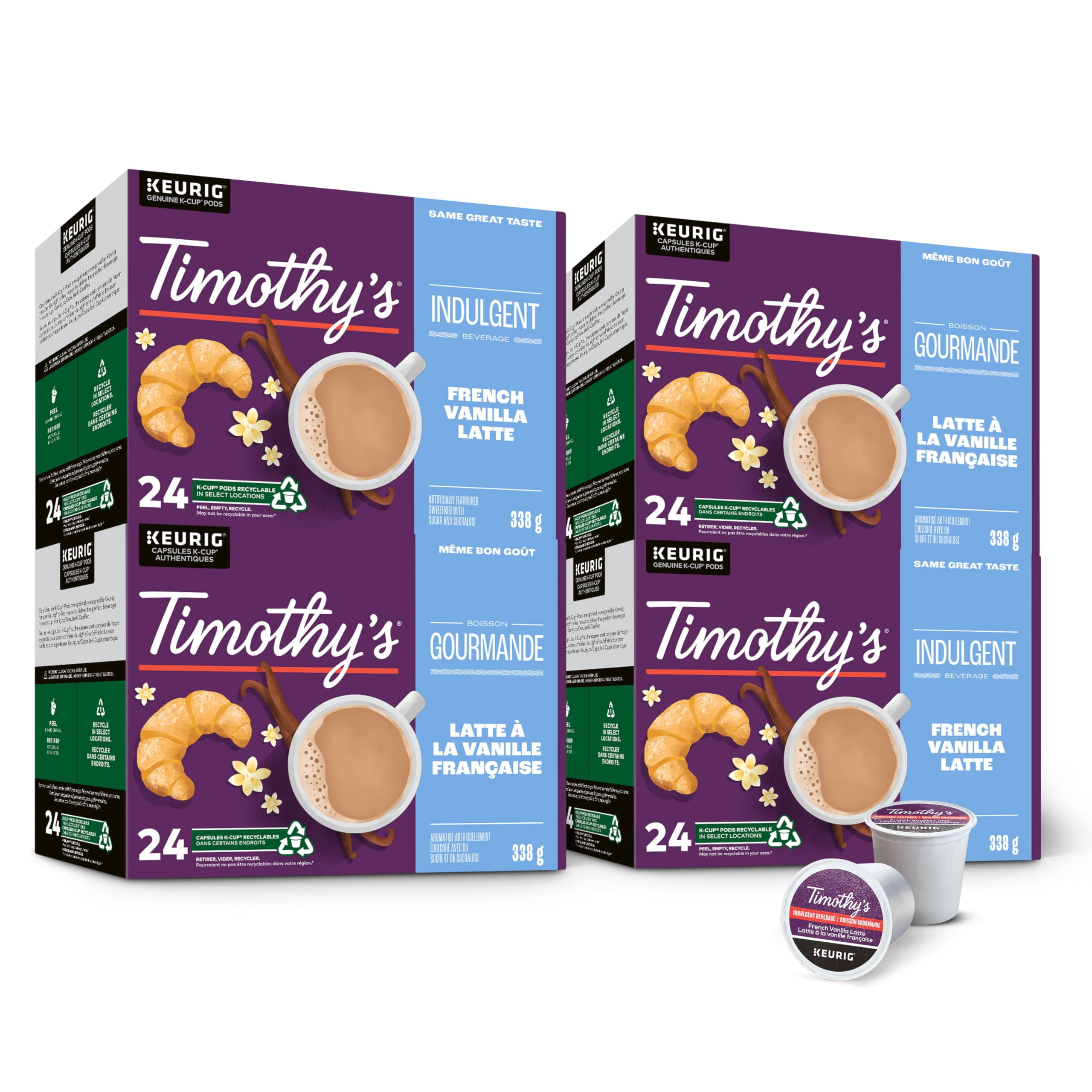 Timothy Indulgence French Vanilla Latte Keurig® K-Cup® Pods 96 count