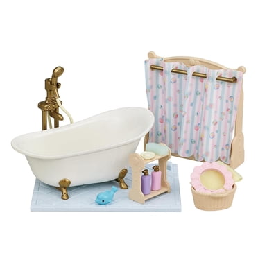 Calico Critters Bath and Shower Set, Dollhouse Furniture and Accessories