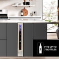 thumbnail image 3 of Koolatron 7 Bottle Slim 6 Inch Built-In Under-Counter Wine Fridge w/ Stainless Steel Door Frame, 3 of 9
