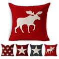 thumbnail image 2 of Housse de Coussin de Noël Élan Étoile pour Canapé, 2 of 7