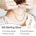thumbnail image 3 of 8mm Lobster Clasp with Closed Jump Rings, 3 Set Lobster Claw Clasp, Gold Tone, 3 of 6