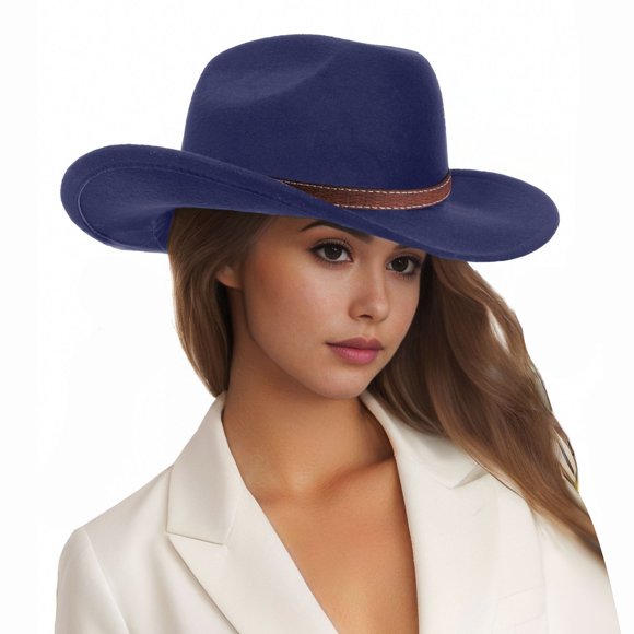 Sun-Ready Western Cowboy Hat for Men Women with Wide Brim Beach Cattleman Style Sun Practical yet Stylish