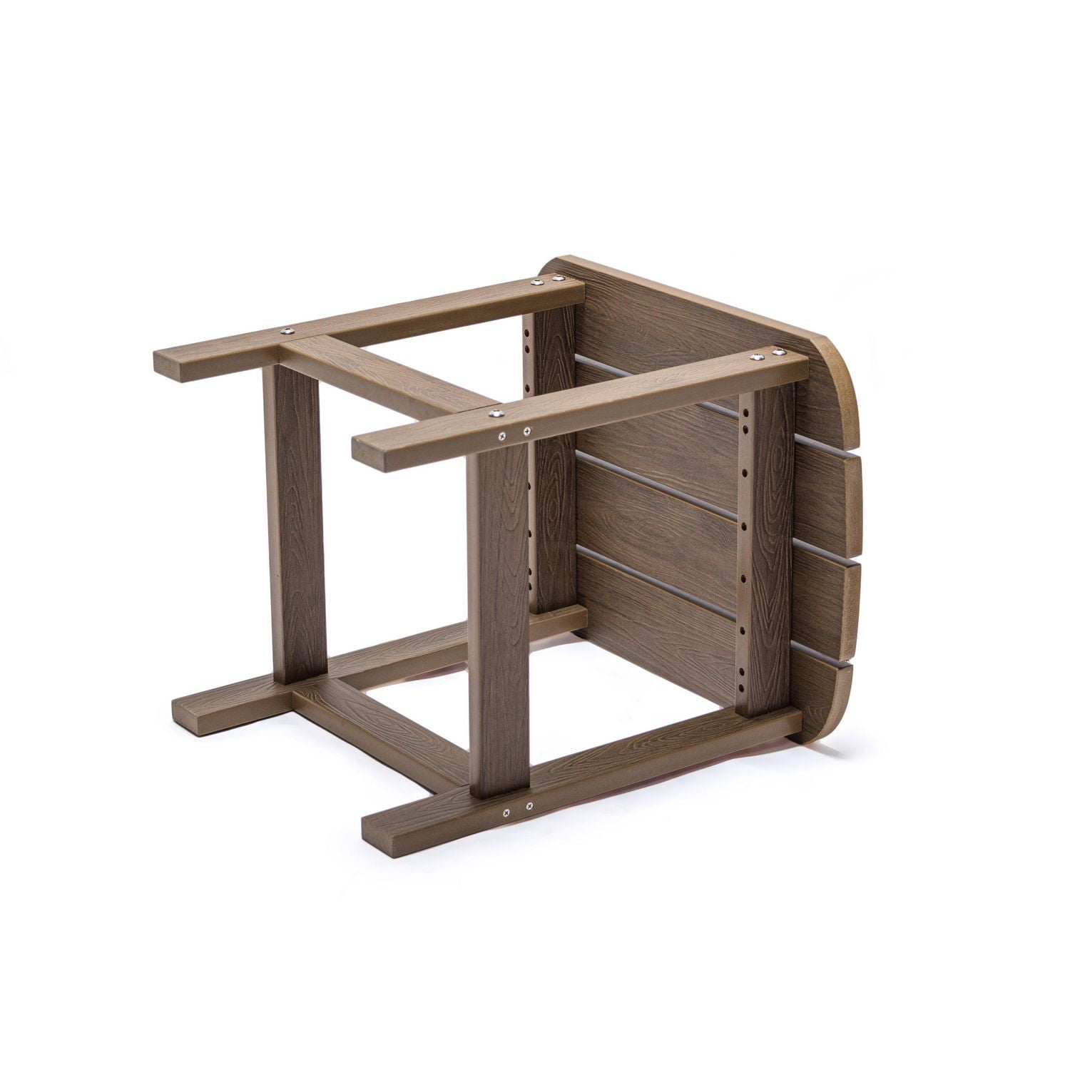 Table d’appoint Tanfly brun, pour usage intérieur et extérieur, en polycarbonate résistant aux intempéries