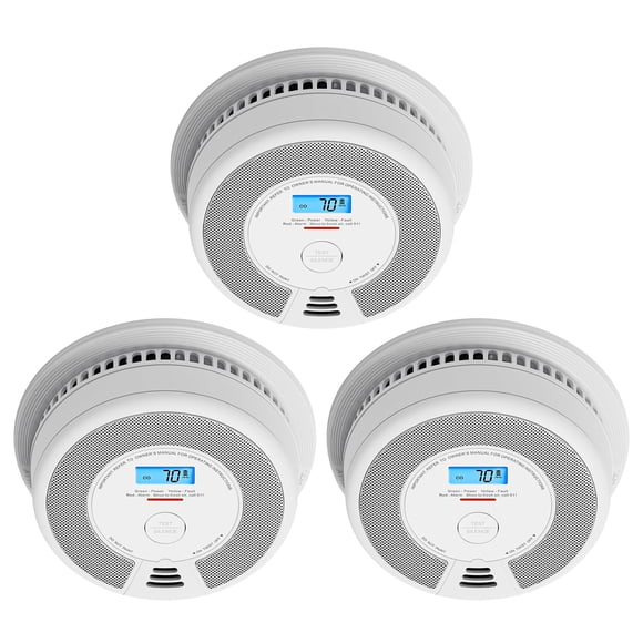 X-Sense Détecteur Combiné de Fumée et de Monoxyde de Carbone, Détecteur à Piles de 10 Ans, Certifié UL 217 et UL 2034, SC07, Lot de 3