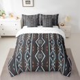 thumbnail image 2 of Western Bed in a Bag Queen Comforter Set 7 Piece,Geometric Aztec Bedding Sets,Southwestern Sheet Set with Comforter Geometry Diamond Bed Set,Retro Exotic Stripes Western Decor for Bedroom, 2 of 6