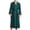 Green, variant on ShomPort Towel Robes for Mens Full Length Long Sleeve V-Neck Open Front Thick Nightwear Comfort Everyday Bathrobes with Pockets