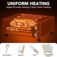 thumbnail image 3 of AKDSteel  12" Electric Commercial Pizza Oven, 1100W Countertop Pizza Maker with Viewing Window, Adjustable Temperature to 572°F and Timer, Stainless Steel Indoor Kitchen Oven, Black, 3 of 7