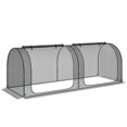 thumbnail image 1 of Outsunny 8 x 3ft Crop Cage with Two Zippered Doors Black, 1 of 10