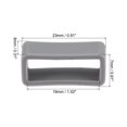 thumbnail image 2 of Unique Bargains Watch Band Strap Loops Silicone for 19mm Width Watch Band, Deep Gray 4 Pack, 2 of 5