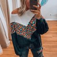thumbnail image 1 of RKSTN Chandails pour Femmes Mode Imprimé Léopard Confortable Manches Longues Hauts de Chandail Chandails d'Automne, 1 of 8