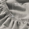 thumbnail image 4 of Bare Home 100% Cotton Flannel Fitted Sheet - Deep Pocket - King, Light Gray, 4 of 5