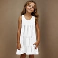 thumbnail image 2 of FAIWAD Robes d'Été pour Filles Décontractées à Col Ras du Cou, Robe Débardeur à Étages, Vêtements d'Été Boho pour Enfants pour la Plage et les Vacances 4-14 Ans, 2 of 7