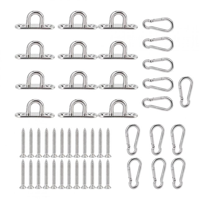 Boucle Pivotante en Acier Inoxydable Crochet Hamac Suspendu Chaise Panier Pad Oeil Plaques Raccords