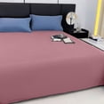 thumbnail image 4 of TOUMENY Solid Color Bed Sheets, Ultra Soft Washable Polyester Fabric, Fitted Sheet for Queen Size Mattress 180x230cm, 4 of 6