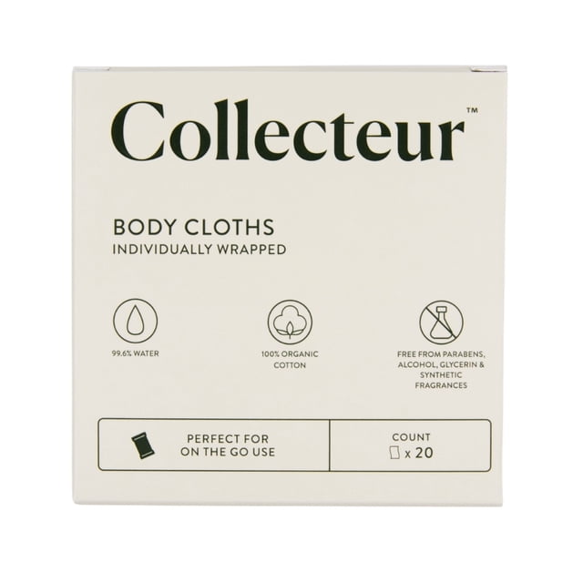 Collecteur 100% Organic Cotton Body Cloths - 20 count