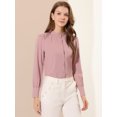thumbnail image 3 of INSPIRE CHIC Chemises à Manches Longues pour Femmes avec Col Montant et Boutons, 3 of 6