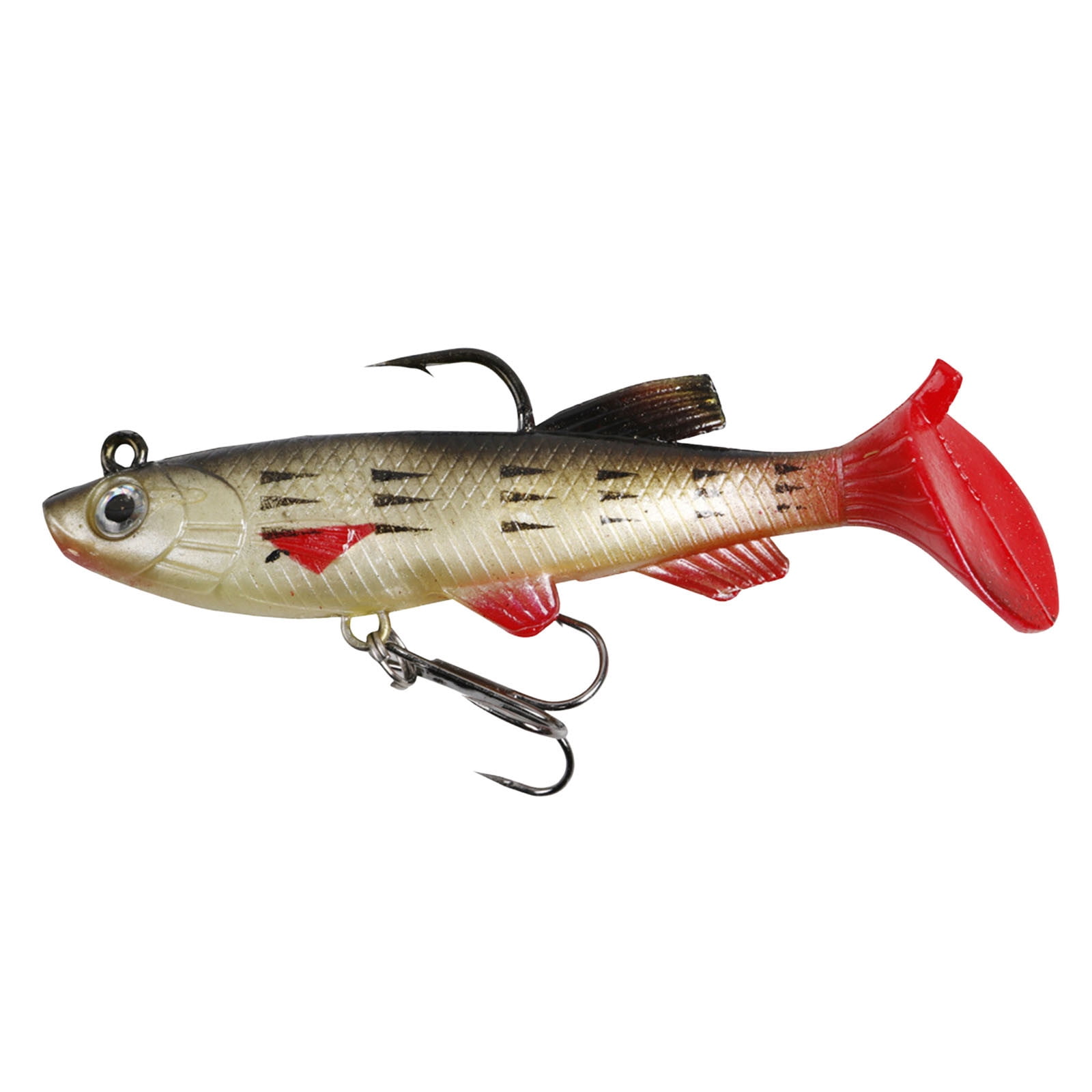 Hearth & Gear Soft Lifelike Kit Rigged Fishing For Freshwater & Saltwater Tail Swim For Trout Fishing For Men Hook Weights Clam Ice Ice Rigs Bow Rig Ice Gear for Women Mini for Trout Rigs for