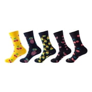 Aocisk 5 Pairs Women Socks Print Socks Long for Women Novelty Funky Cute Socks Novelty Socks C One Size