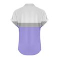 thumbnail image 3 of fatyb Womens Printed V Neck Tops Short Sleeve Button V Neck Tshirts Lightweight Summer Beach Blouses, 3 of 5