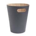 thumbnail image 1 of Umbra Woodrow Trash Can 2-Gallon (7.5 L) Capacity,Natural/Charcoal, 1 of 9