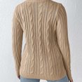 thumbnail image 4 of Rbaofujie Chandails pour Femmes Hiver Ample Uni Chandail Manches Longues Col Rond Haut Chandail Kaki Chandails pour Femmes Tendance, 4 of 6