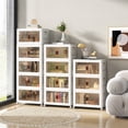 thumbnail image 4 of Costway 50 Gallons Stackable Storage Bins with Lockable Wheels 3 Pack Folding PP Home Organizer, 4 of 10