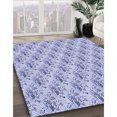 thumbnail image 3 of Ahgly Company Machine Washable Indoor Square Transitional Periwinkle Purple Area Rugs, 5' Square, 3 of 7