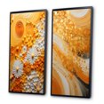 thumbnail image 3 of Designart "Color landscape Abstract Saffron I" Abstract Botanicals Framed Wall Art Set Of 2 - Yellow Floral Framed Wall Art Set Of 2, 3 of 6