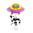 thumbnail image 1 of Meitianfacai UFO Cow Abduction Badge Reel, 1 of 2