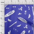 thumbnail image 2 of oneOone Rayon Blue Fabric Beach Craft Projects Decor Fabric Printed By The Yard 56 Inch Wide, 2 of 4