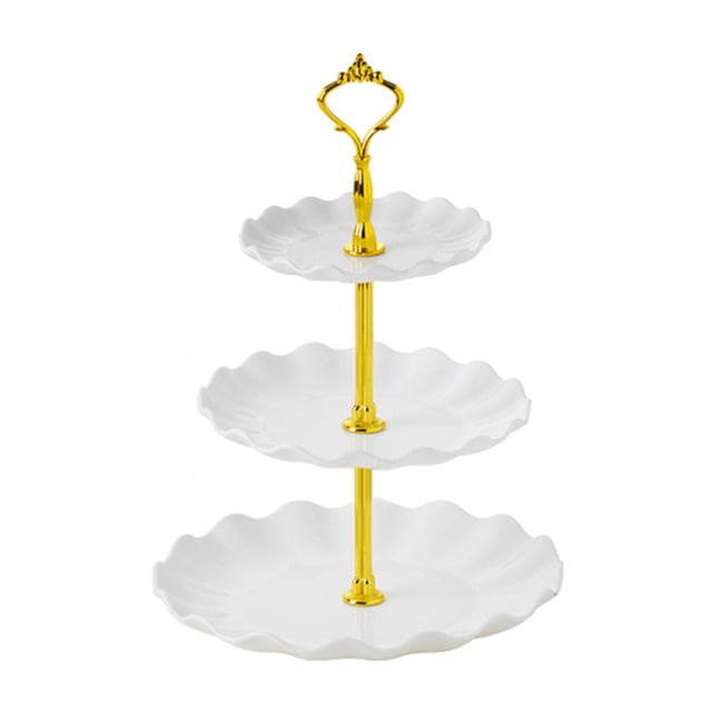 Christmas Decorations for Living Room Multi-Layer Candy Plate Wedding Ktv Living Room Creative Fruit Plate Dry Fruit Plate Refreshment Plate Three-Layer Fruit Plate