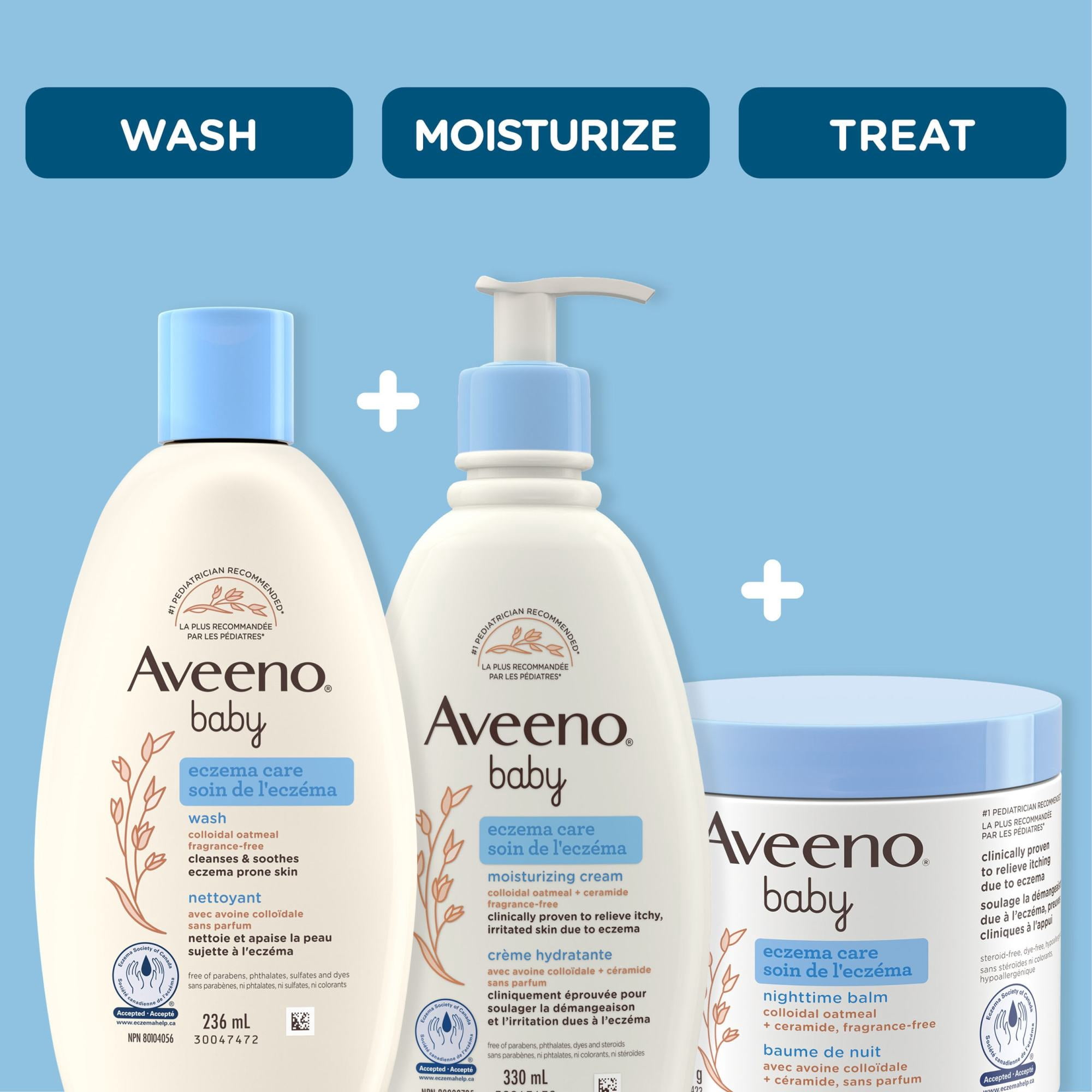 Aveeno Baby Eczema Care Body Wash with Natural Oatmeal & ProVitamin B5, Gentle Tear-Free Baby Body Wash for Sensitive & Eczema-Prone Skin, Hypoallergenic