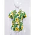 thumbnail image 3 of Jowowha Petits Garçons Été Plage Décontracté Aloha Luau Chemises Col Rabattu Hauts Tropicaux Tenue de Jeu Type F 160, 3 of 7