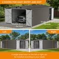 thumbnail image 4 of Sunjoy 13 ft. x 20 ft. Outdoor Storage Shed, Carport, Light Grey, 4 of 11