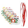 thumbnail image 3 of Holiday Decorations Christmas Tree Pendant, 5pcs With Ribbon Ring Christmas Ornament, Key DIY Home For Christmas Tree Black+Black, 3 of 8