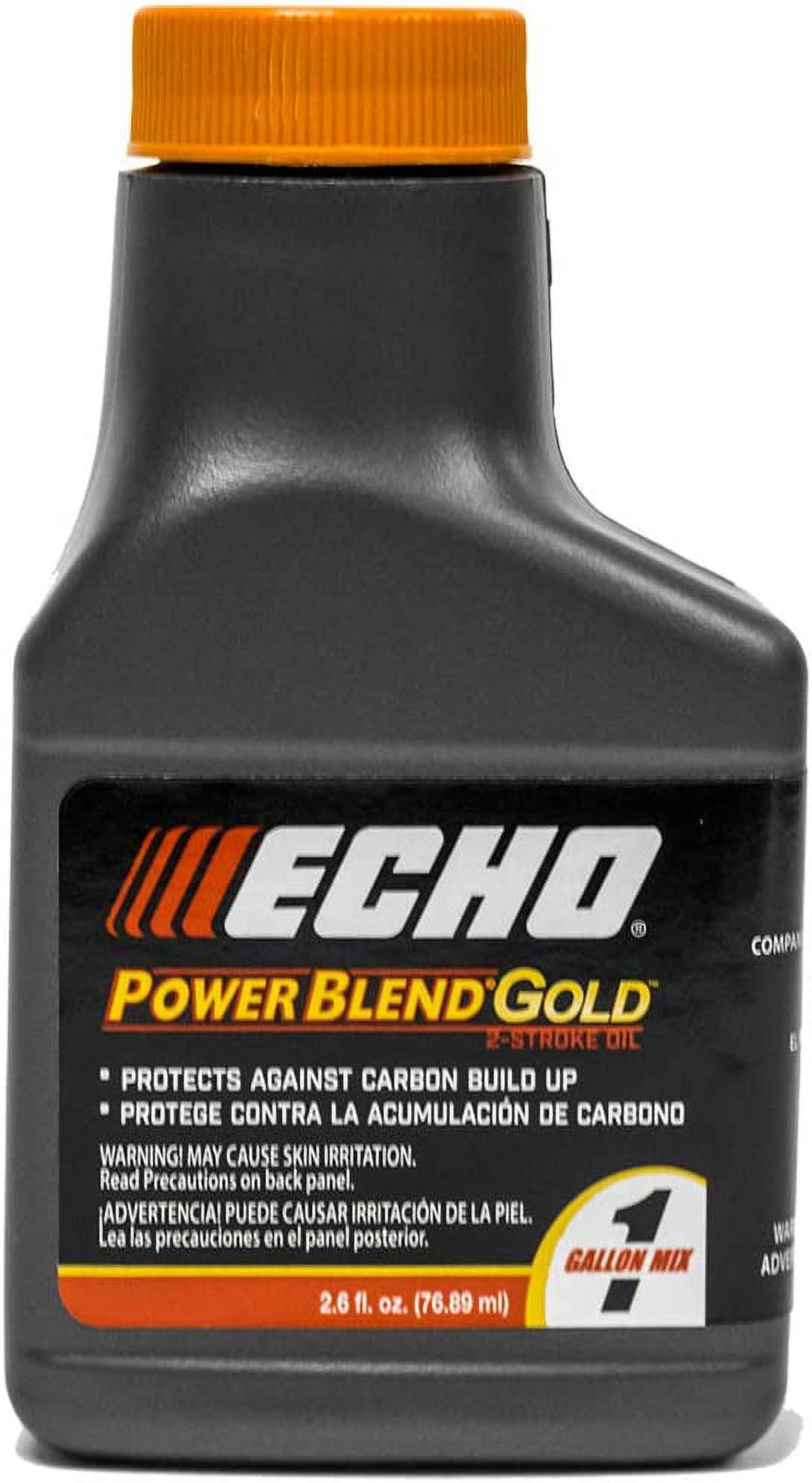 Echo PowerBlend Gold 2-Stroke Engine Oil 2.6 oz Bottle 50:1 Ratio Mix 6450001S