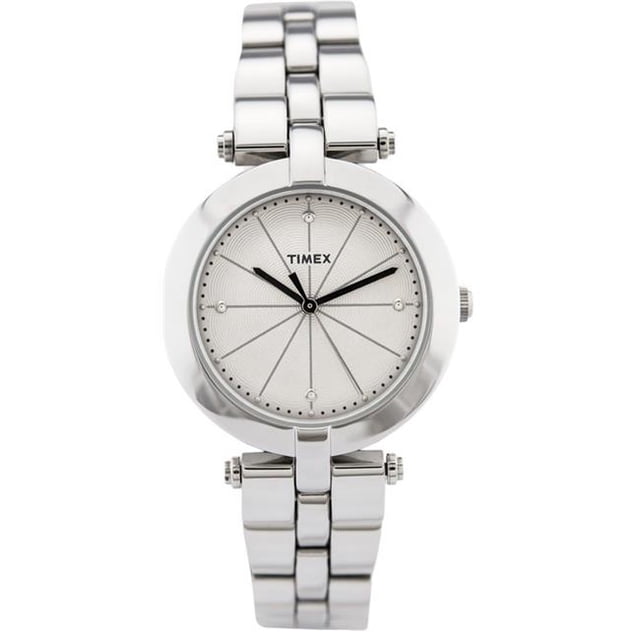 Timex TW2P79100 Greenwich Montre pour Femme en Acier Inoxydable Ton Argent