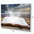thumbnail image 3 of Designart - Jesus Bible at beach - Religious Art on Wrapped Canvas, 3 of 3