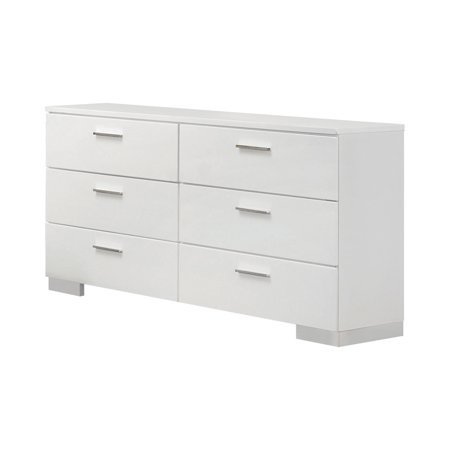 Coaster Furniture Felicity 6 Tiroirs Blanc Lustré,